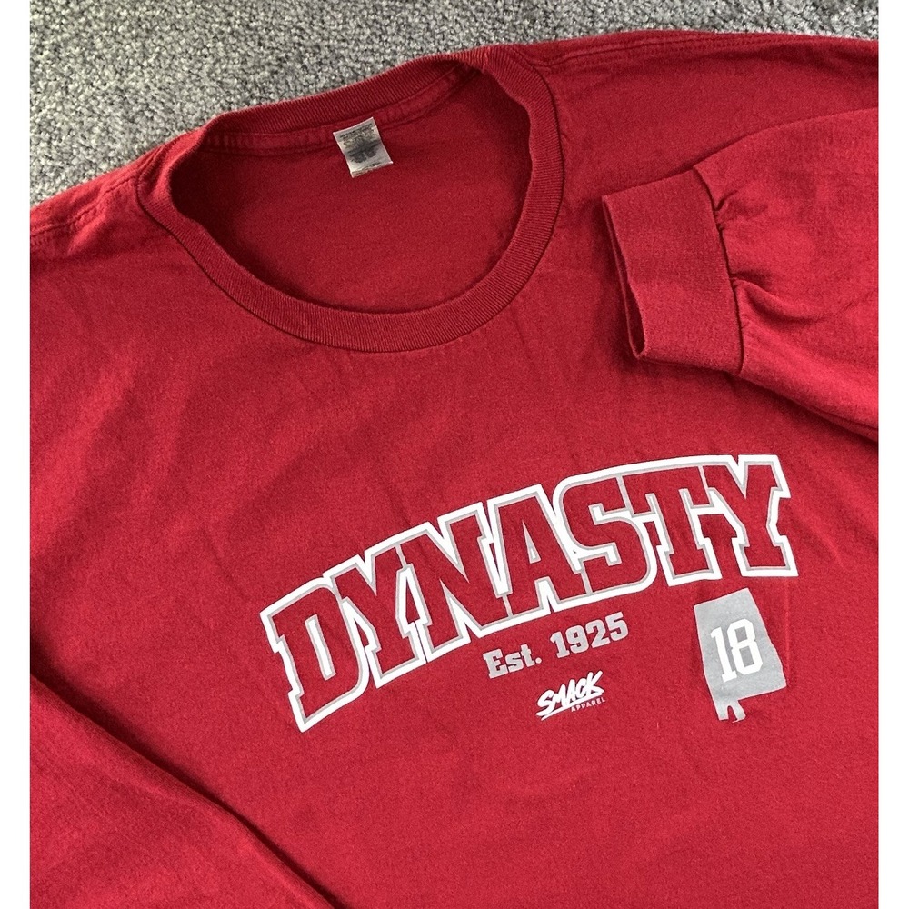Smack Apparel Alabama Dynasty Long Sleeve Shirt Mens 3XL Red They Only Hate Us